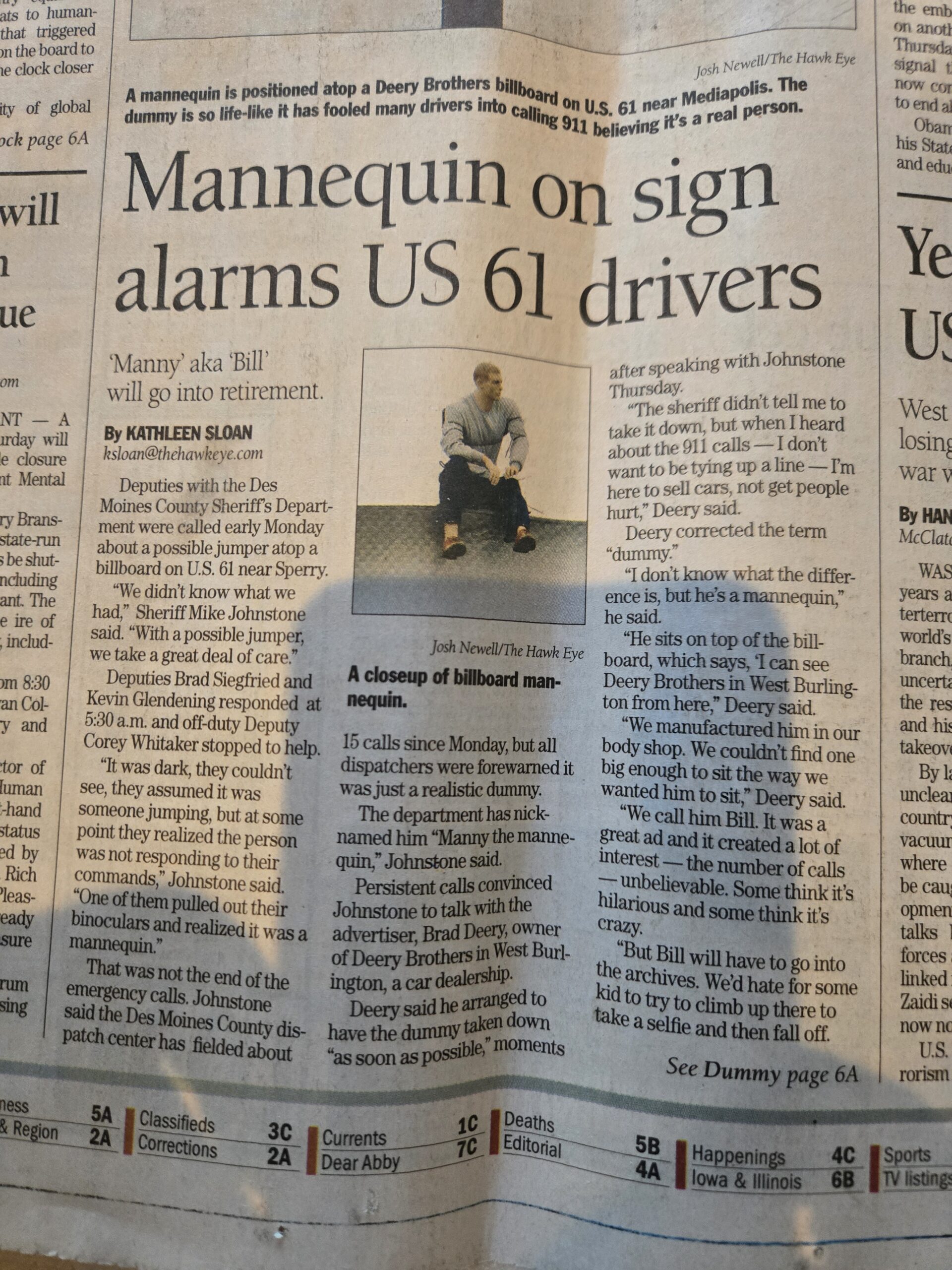 mannequin billboard Story